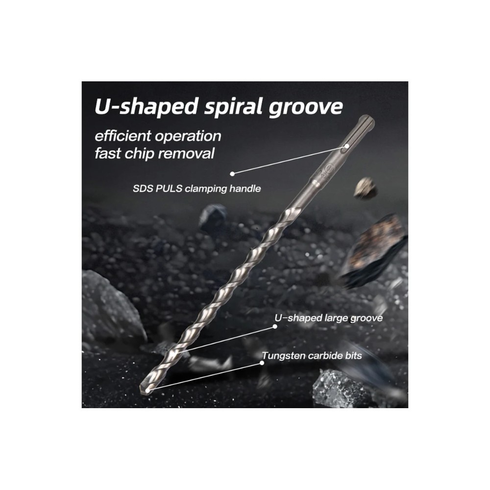 Бур по бетону Deli YS EDH-Y10210, 10x210 мм, SDS-PLUS - 3
