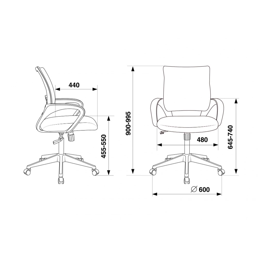 Компьютерное кресло Бюрократ CH-695N, экокожа, пластик, черный - 11