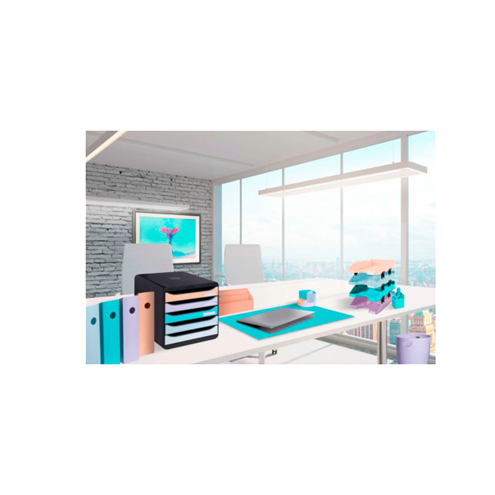 Модуль для бумаги горизонтальный "Aquarel", голубая пастель - 5