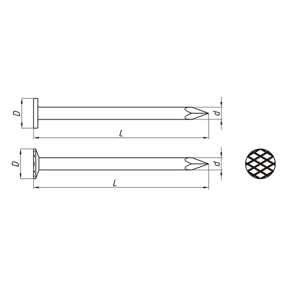 Гвозди строительные 1.2х20 мм, ГОСТ 4028-63, 5 кг