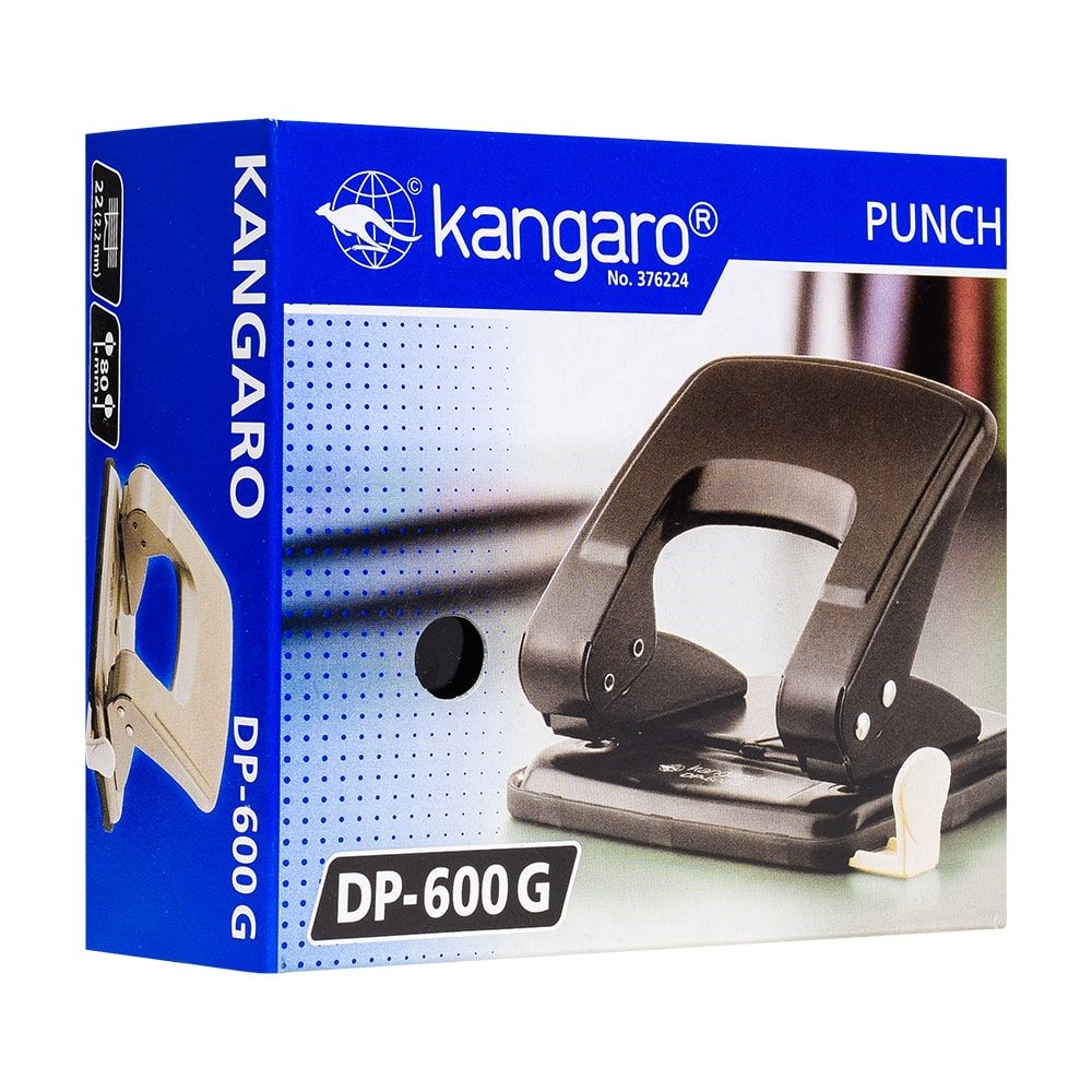 Дырокол Kangaro "DP-600G", 22 листа, темно-синий - 3