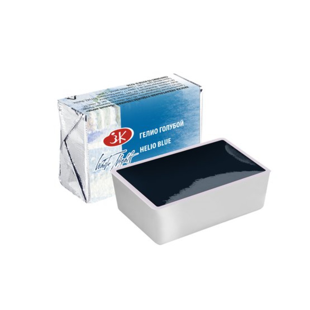 Краски акварельные "Белые ночи", 596 гелио голубой, кювета