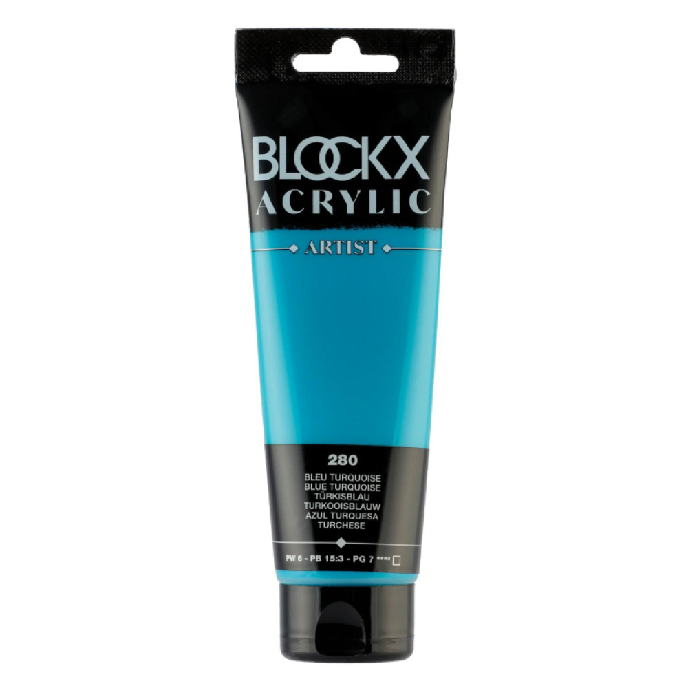 Краски акриловые "Blockx", 280 бирюзовый синий, 120 мл