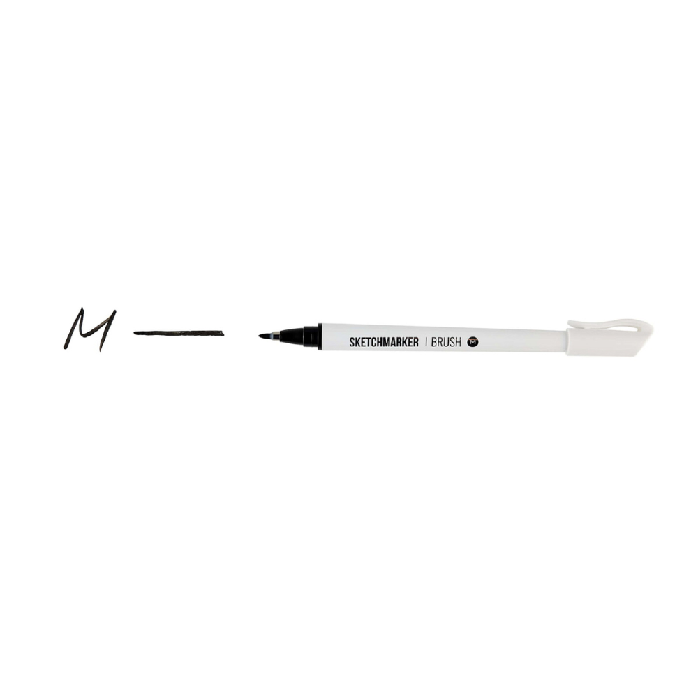 Ручка капиллярная "Sketchmarker brush medium", черный
