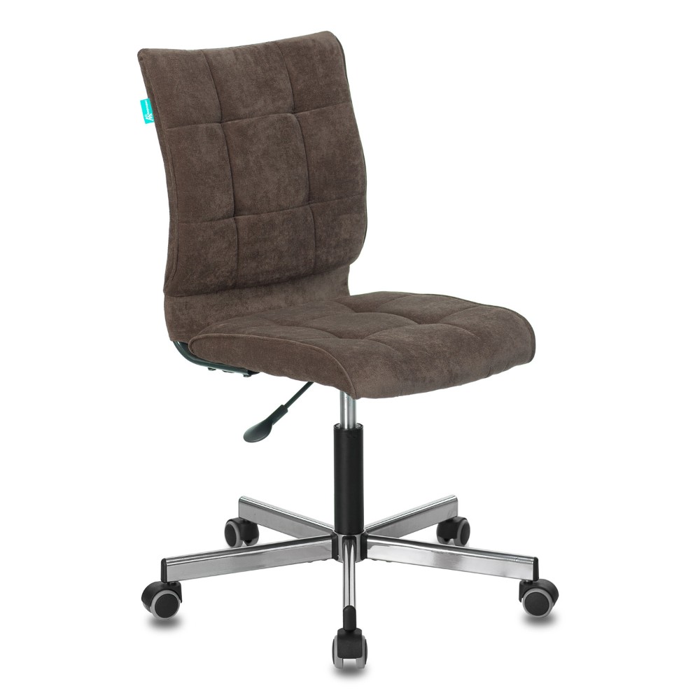 Кресло для персонала "Бюрократ СH-330M/LT", ткань, металл, темно-коричневый