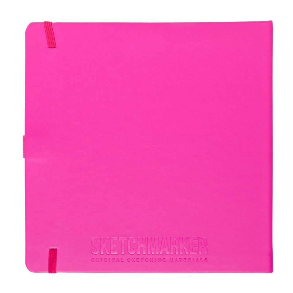 Скетчбук "Sketchmarker", 80 листов, 20x20 см, 140 г/м2, фуксии 