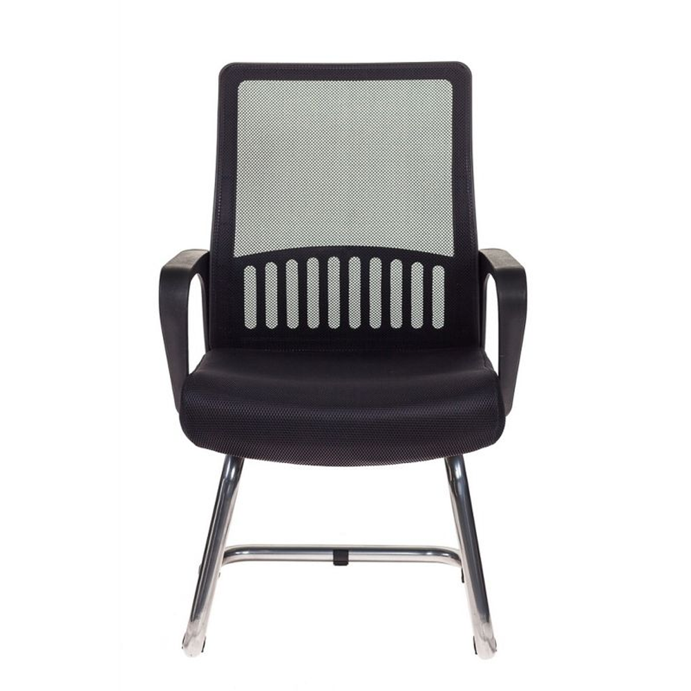 Кресло на полозьях Бюрократ "MC-209", сетка, ткань, металл, черный