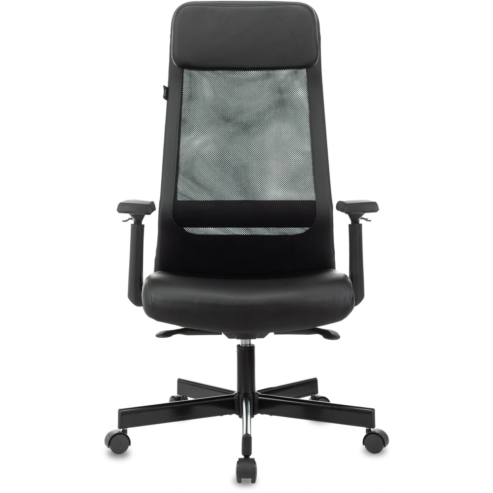 Кресло для руководителя Бюрократ T-995, экокожа/сетка, металл, черный