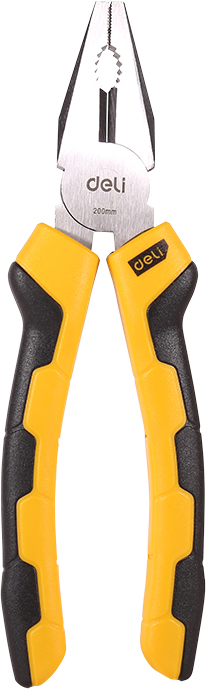Плоскогубцы "Deli" 200 мм., желтый, черный - 3