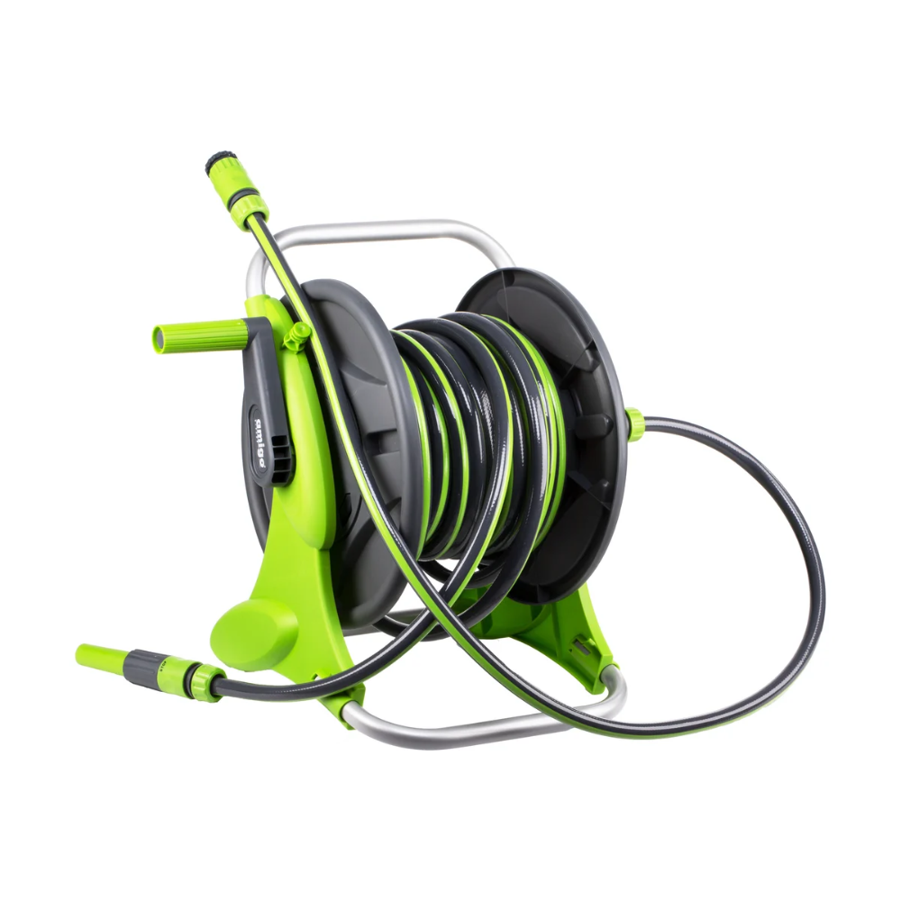 Шланг поливочный Amigo Grande 79605, на катушке, с распылителем, 1/2", 15 м