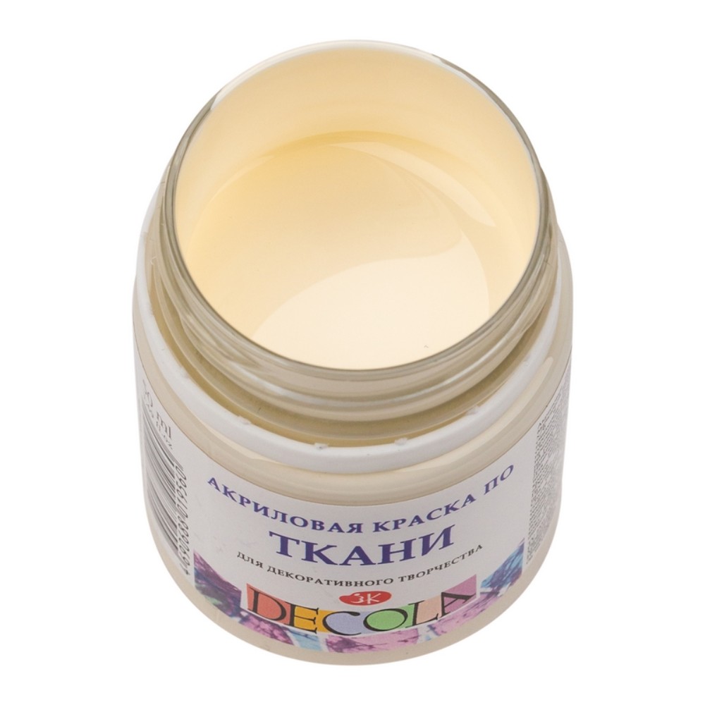 Краска акриловая по ткани "Декола", 259 слоновая кость, 50 мл., банка