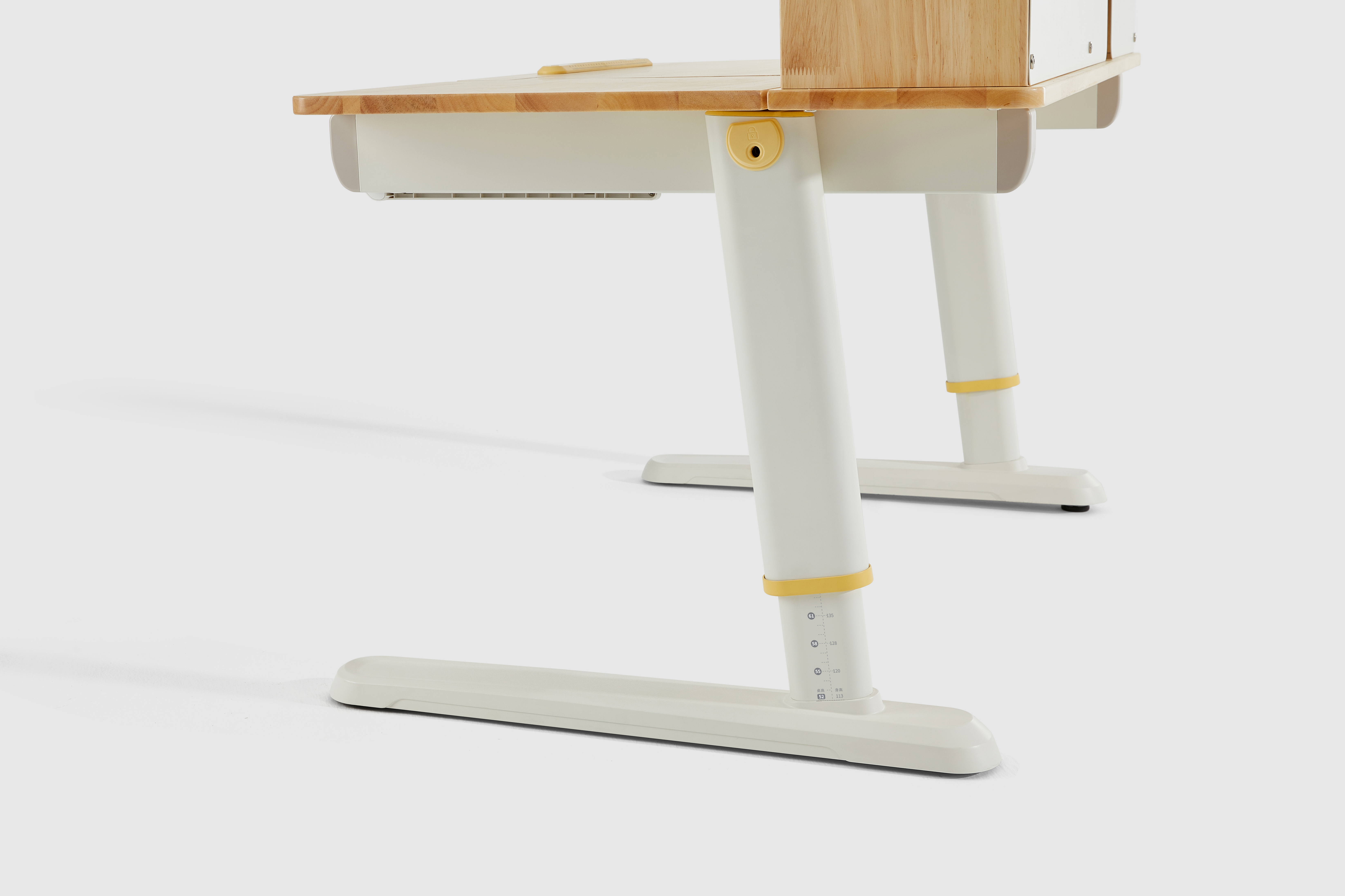 Стол Ergosmart регулируемый Galleon, 1200х700х(520-760) мм, гевея, с книжной полкой - 12