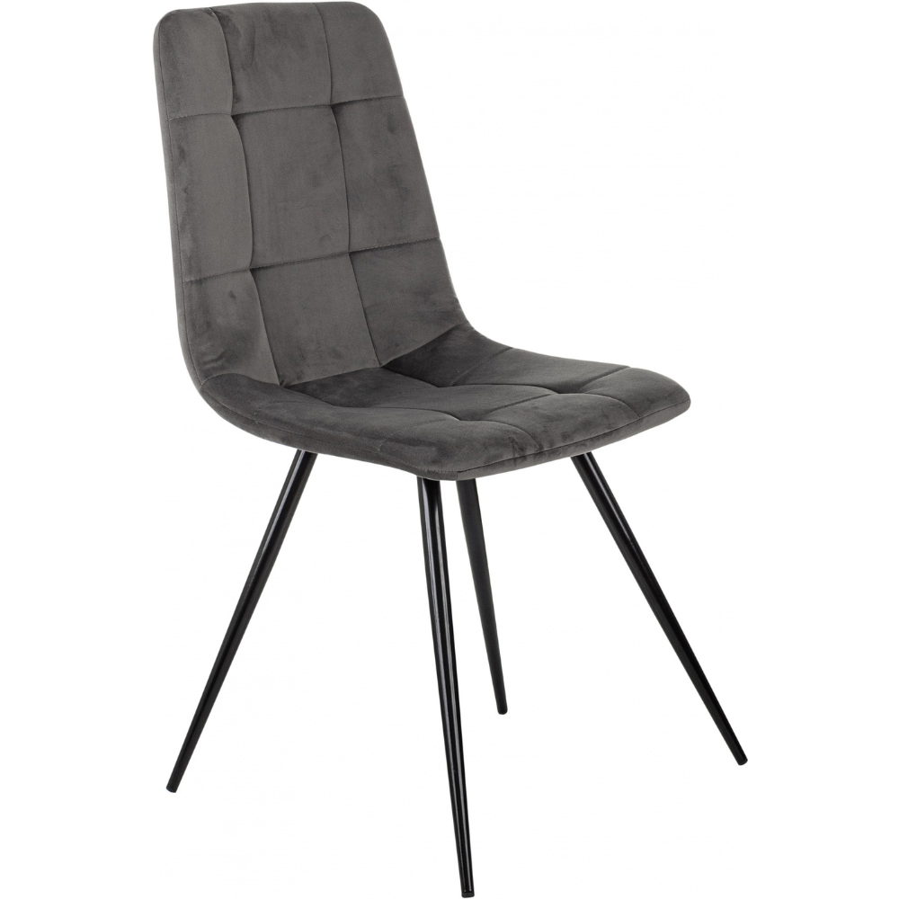 Стул Бюрократ "CH-K1_2", ткань, тёмно-серый, металл, комплект 2 штуки