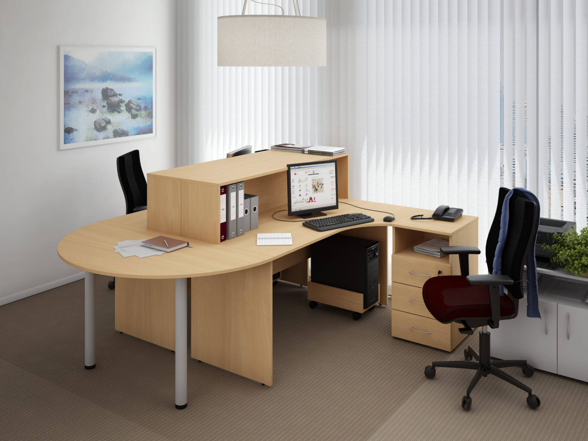 Коллекция Столица Полка настольная С-051, 1200х300х350 мм, дуб сонома - 3