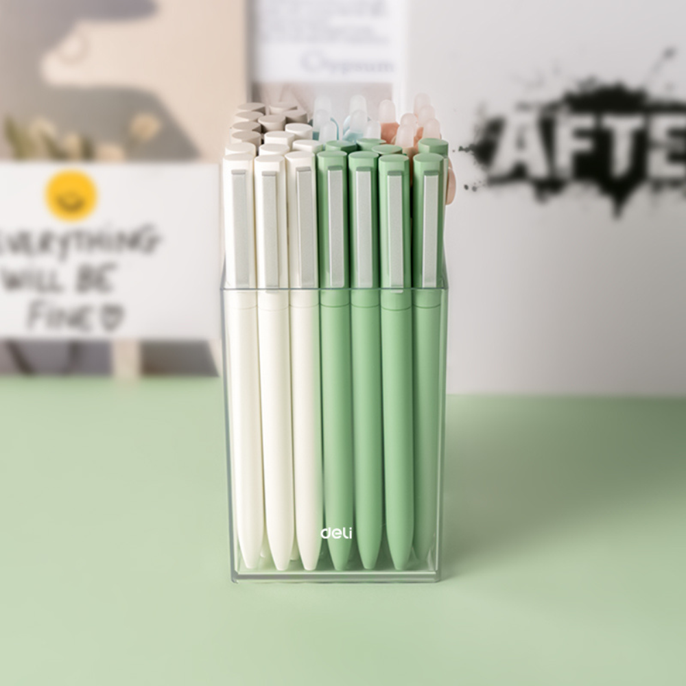 Карандашница "Deli", прозрачный