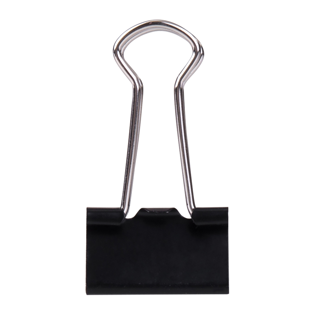 Зажим для бумаг "Deli", 19 мм, 12 штук, черный