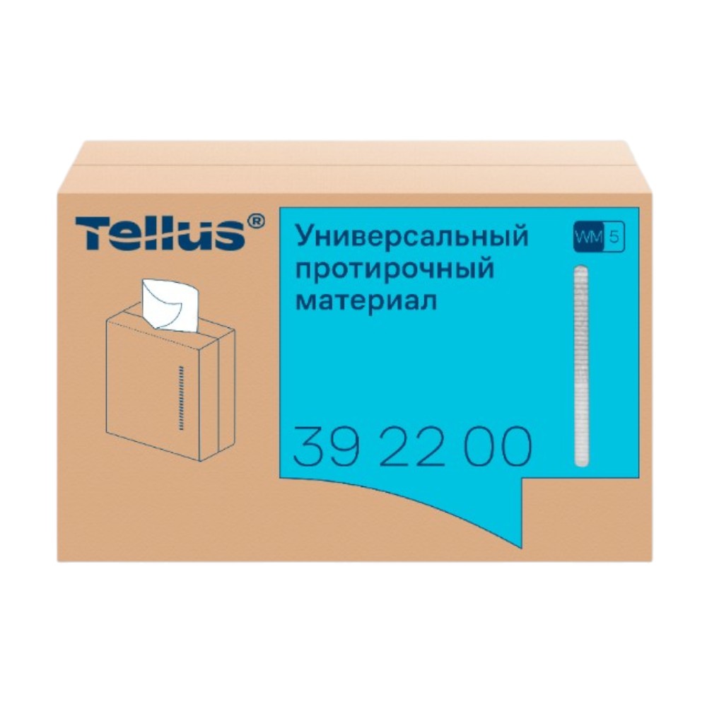 Протирочный материал нетканый Tellus, универсальный, 1 слой, 120 листов, WM5