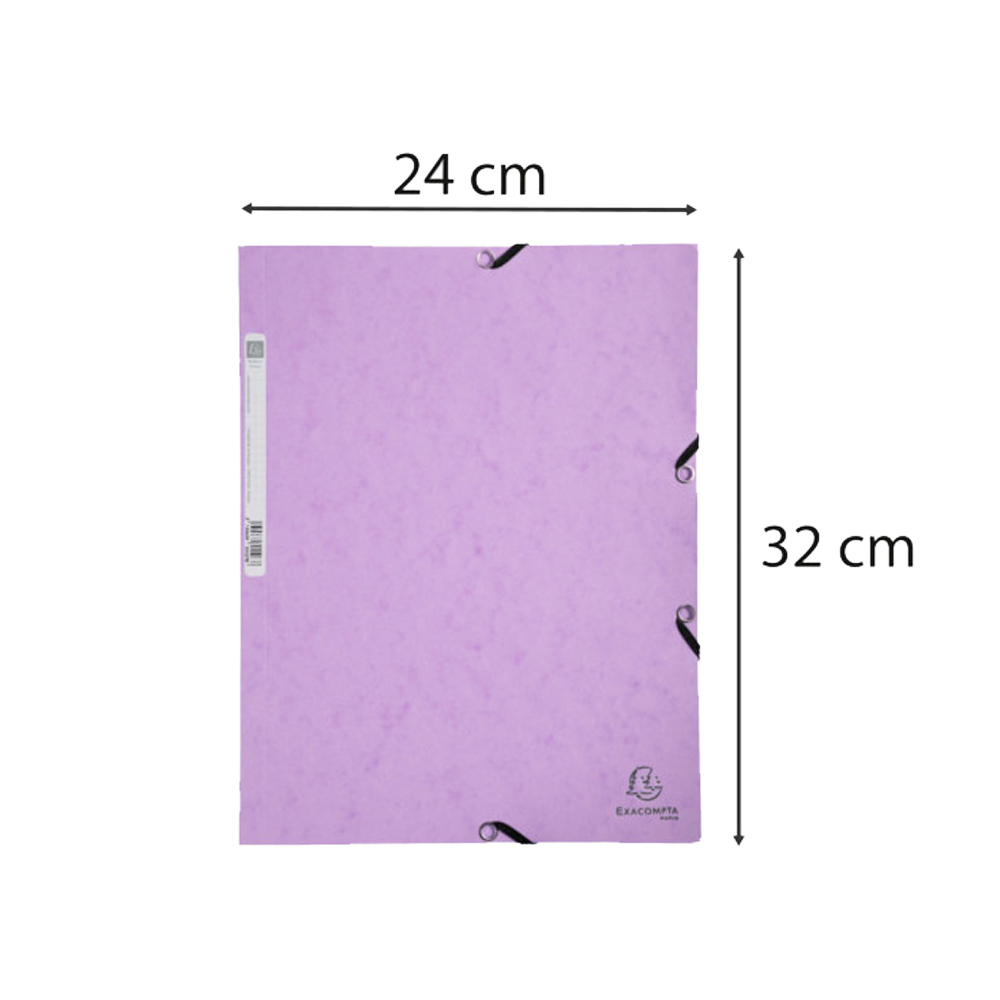 Папка на резинках "Aquarel", А4, 15 мм, картон, фиолетовый - 4
