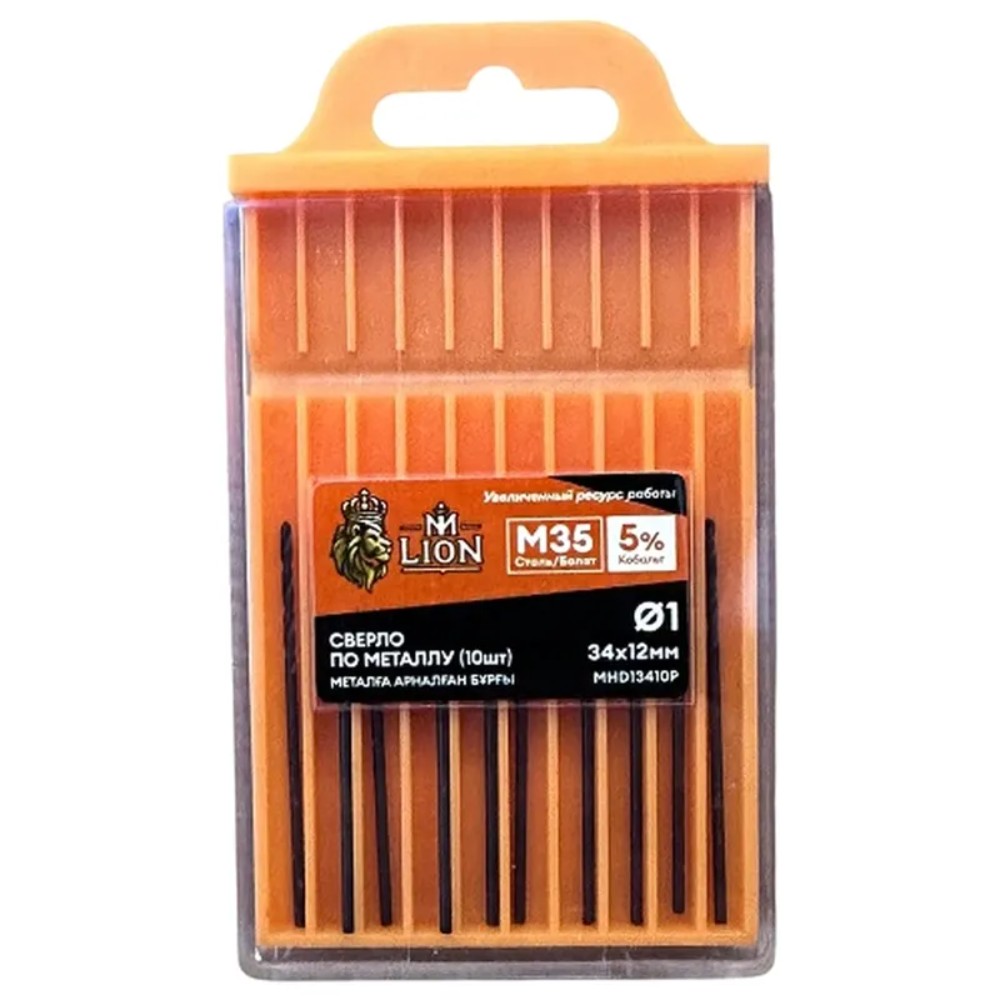 Сверло по металлу M-Lion, MHD91255P, 9,0х125 мм, 5 шт/упак