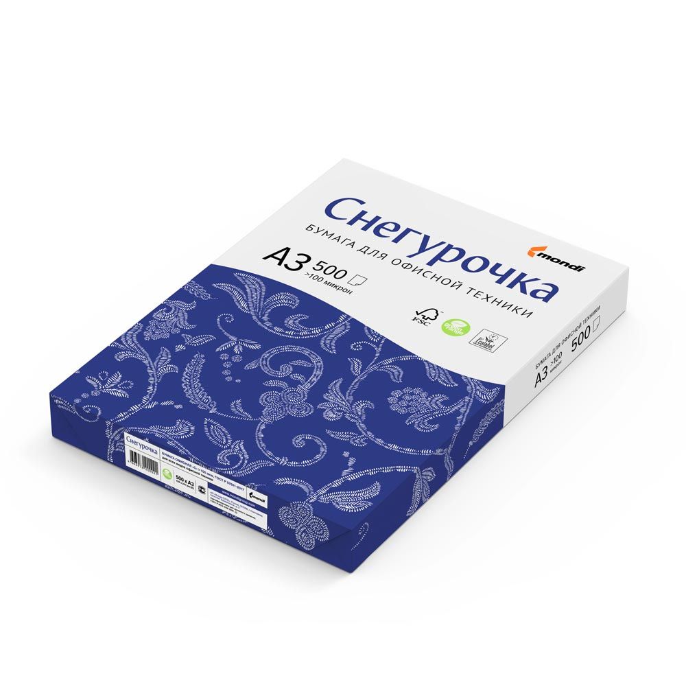 Бумага "Снегурочка", A3, 500 листов, 80 г/м2, -50%