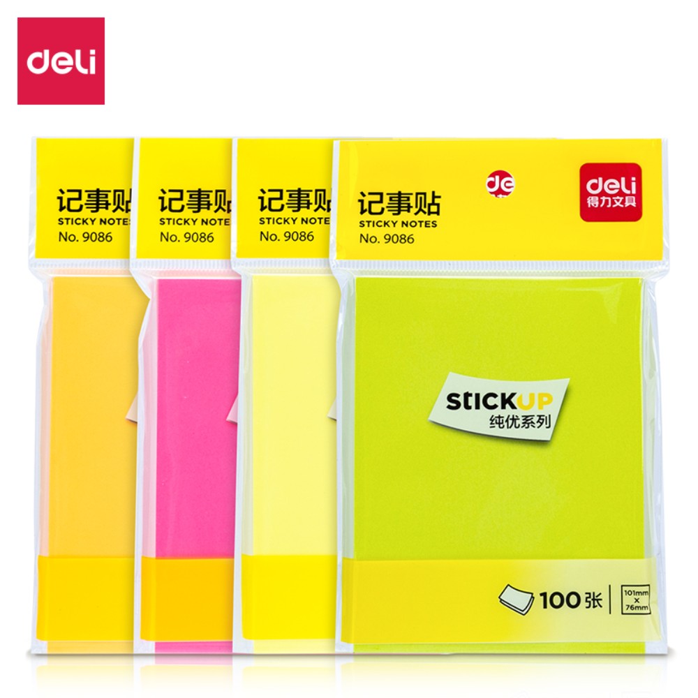 Бумага для заметок на клейкой основе "Stick Up", 76x100 мм, 100 листов, ассорти неон