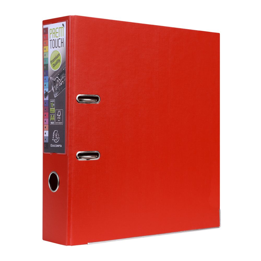 Папка-регистратор "Exacompta", A4, 80 мм, ПВХ, красный