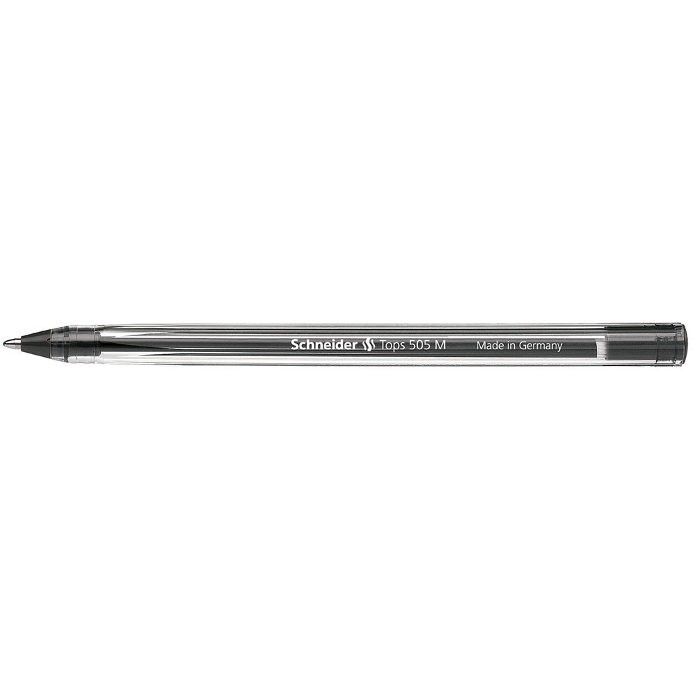 Ручка шариковая "Schneider Tops M", 0.5 мм, прозрачный, стерж. черный - 4