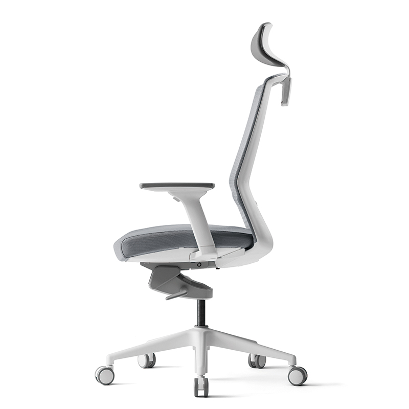 Кресло для руководителя BESTUHL "J1", сетка, ткань, пластик, серый