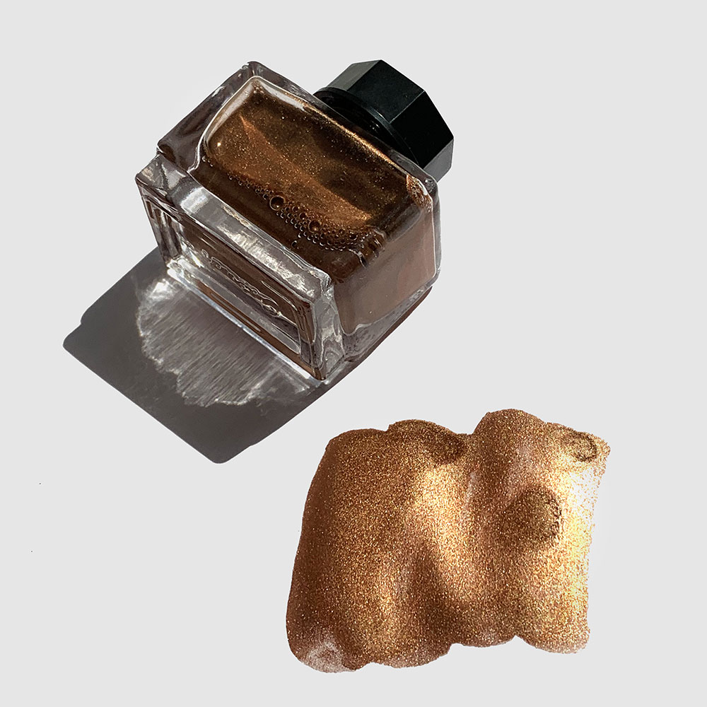 Тушь для рисования и каллиграфии "Малевичъ", 15 мл, металлик бронза