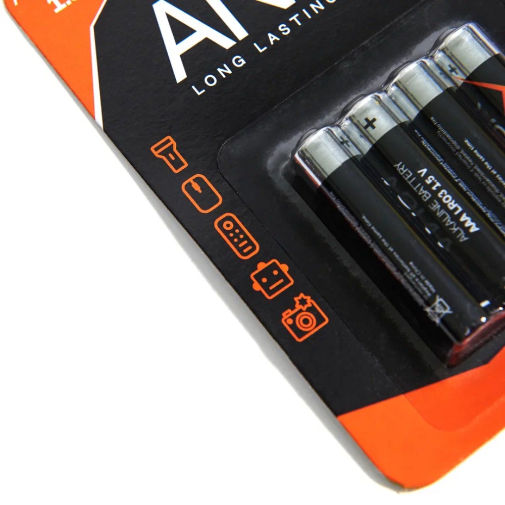 Батарейки алкалиновые ANSA "V LR03/BL-4 (AAA)", 12 блоков x4 шт,  щелочные - 3