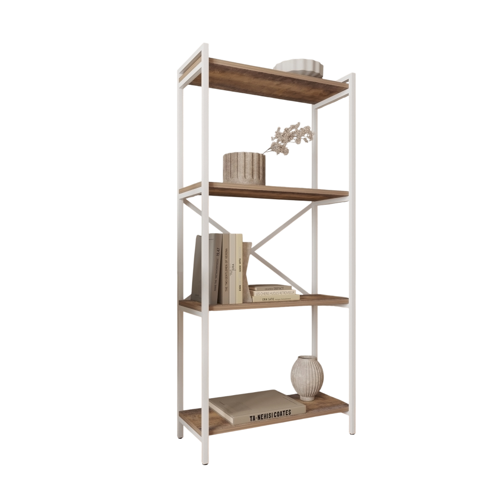 Стеллаж ALLERD RION, белый муар