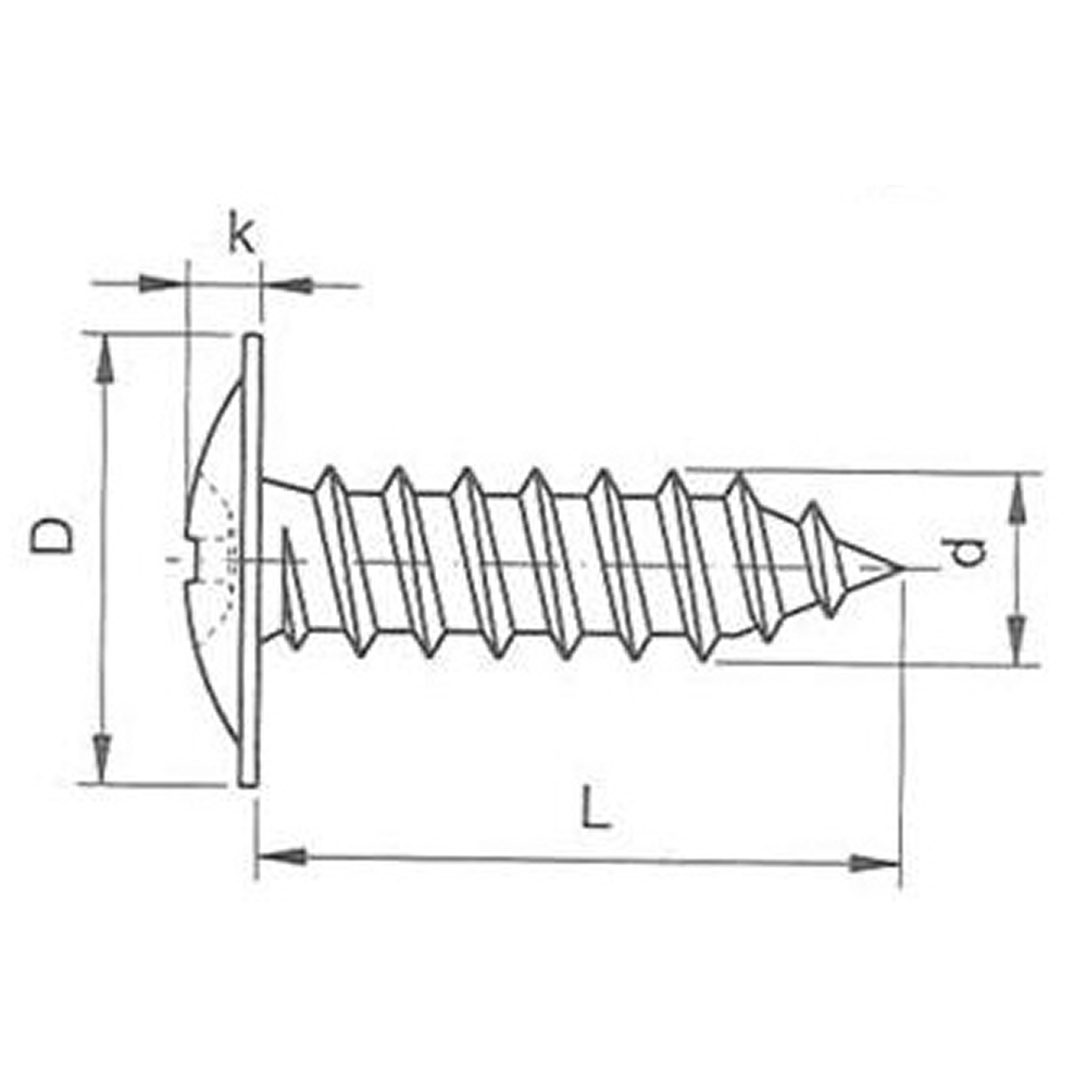 Саморез 4.2х25 мм с прессшайбой, цинк, 1000 шт.