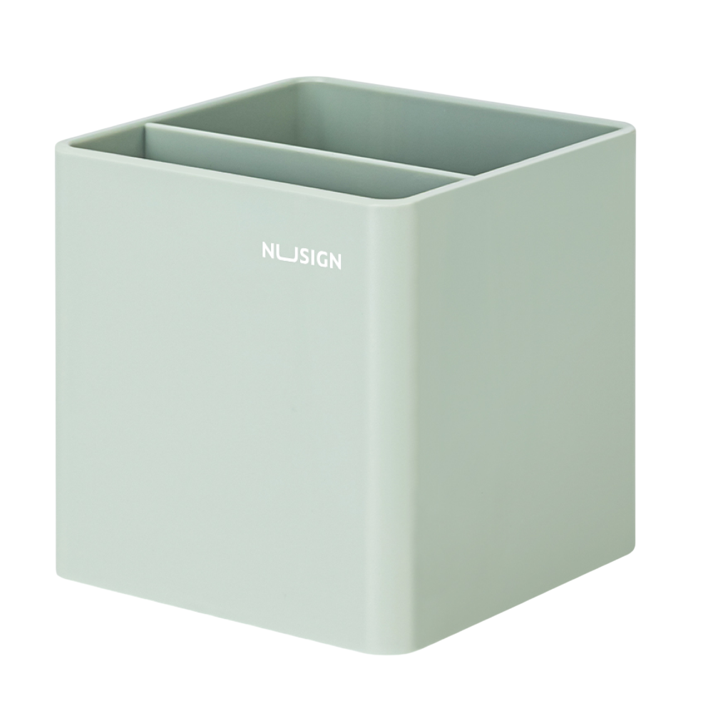 Подставка для ручек "Nusign", пластик, 2 деления, зеленый