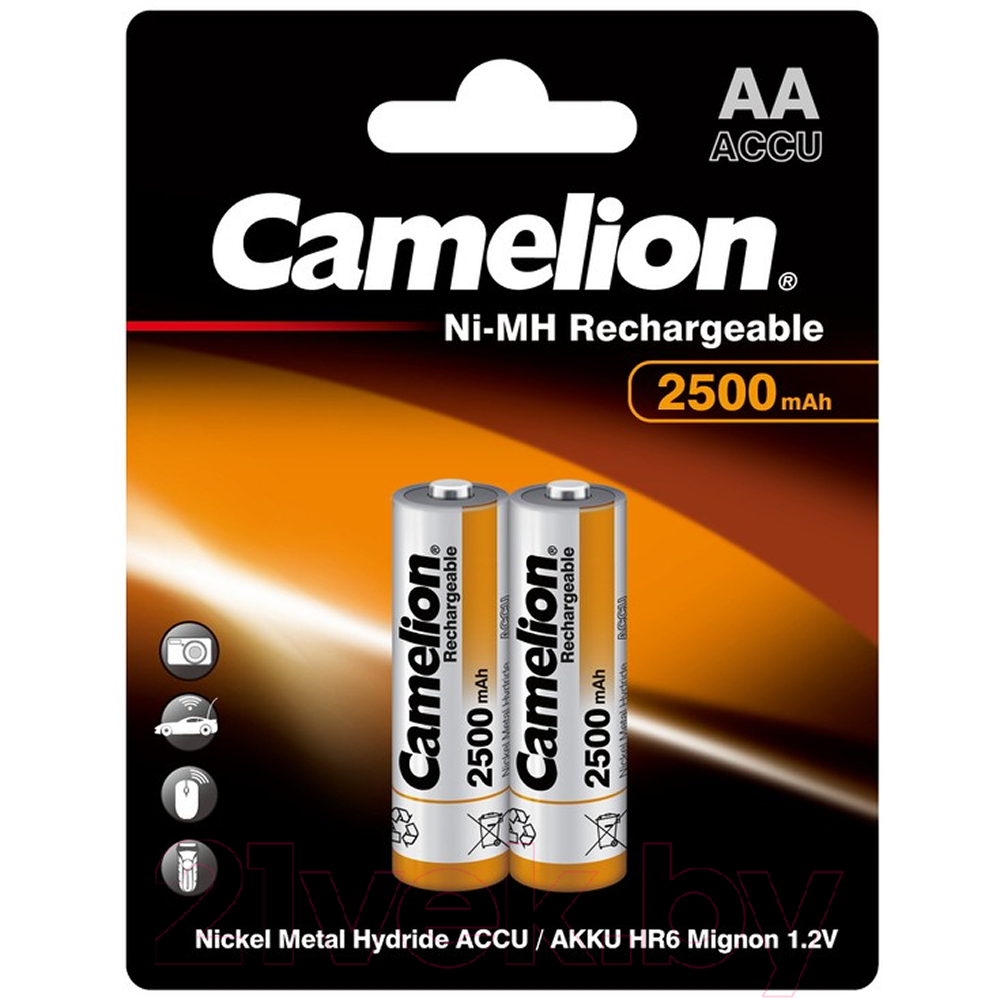 Аккумуляторные батарейки Camelion NH-AA-2500-BP2 24/384