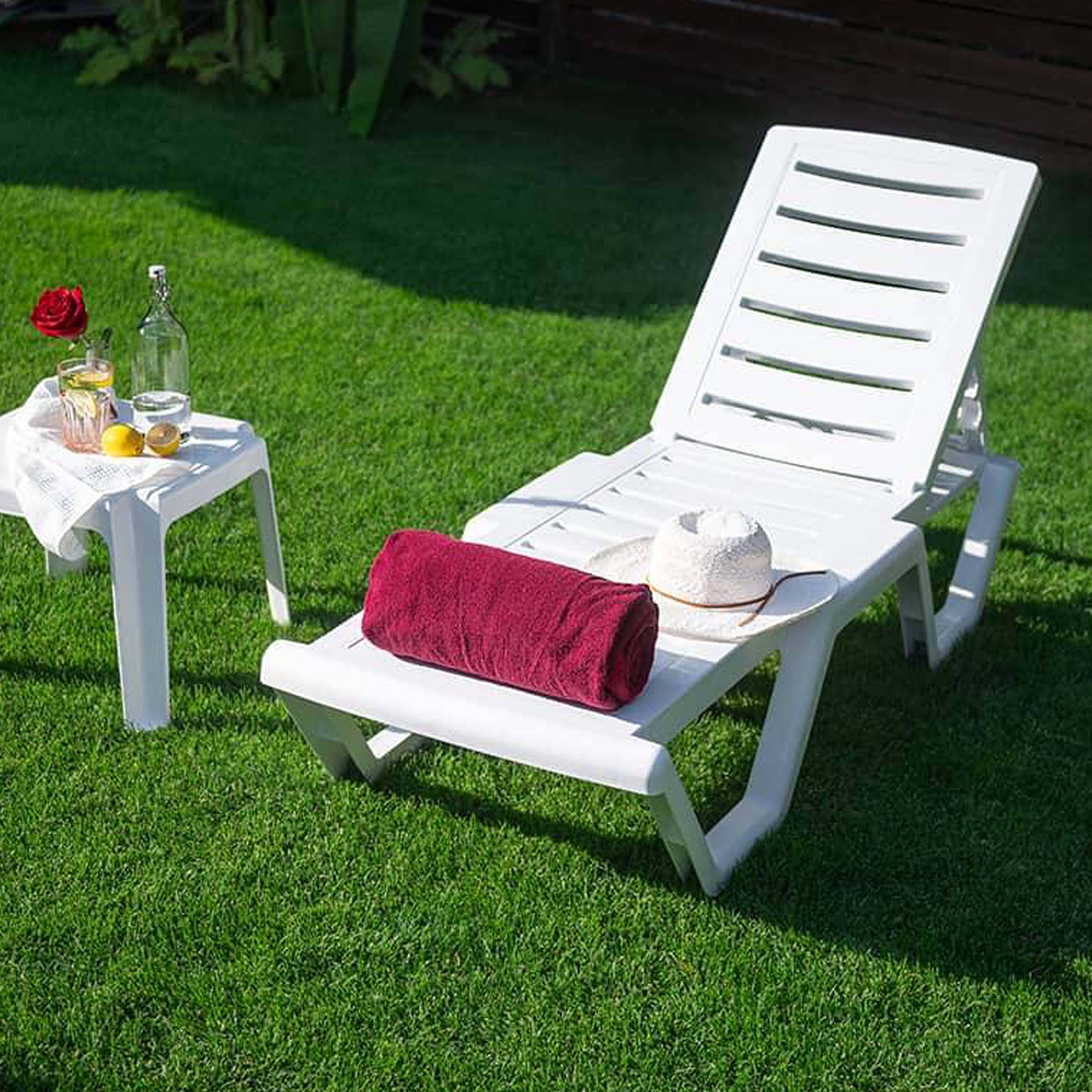 Шезлонг Элластик, пластик, белый - 7