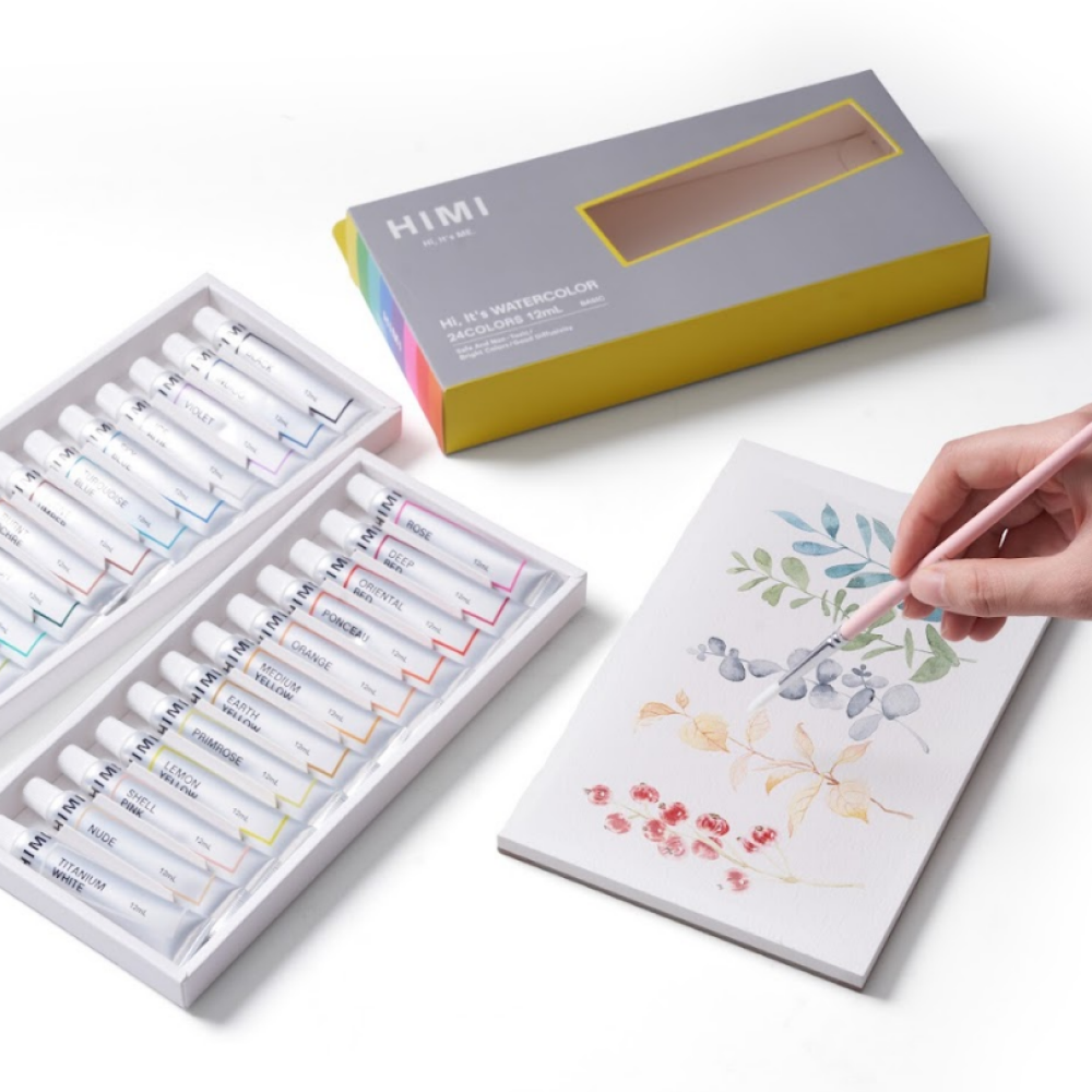 Краски акварельные "Himi Miya", 24 цвета, тубы - 8
