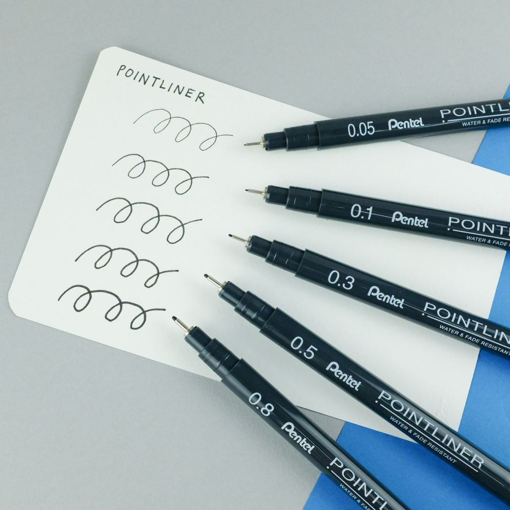 Набор ручек капиллярных "Pointliner", 5 шт, черный