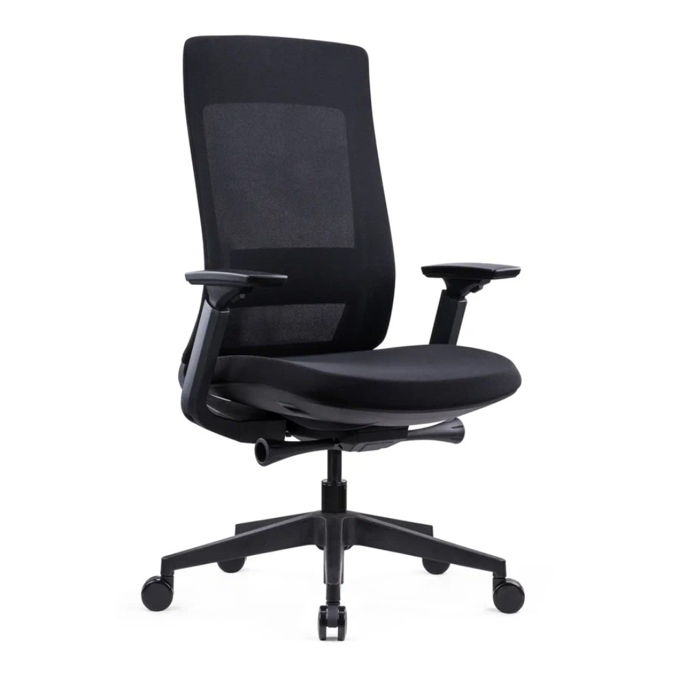Кресло для руководителя SitZone E-VL002B, сетка, ткань, пластик, черный, -30%