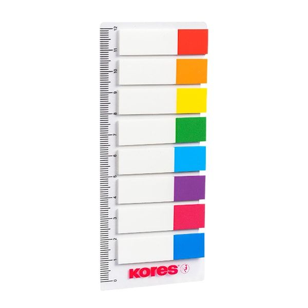 Закладки клейкие "Kores", 12x45 мм, 120 шт, ассорти - 3