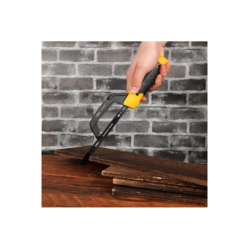 Ножовка-ручка по металлу Deli YS EDL353112, 250 мм, желтый, черный