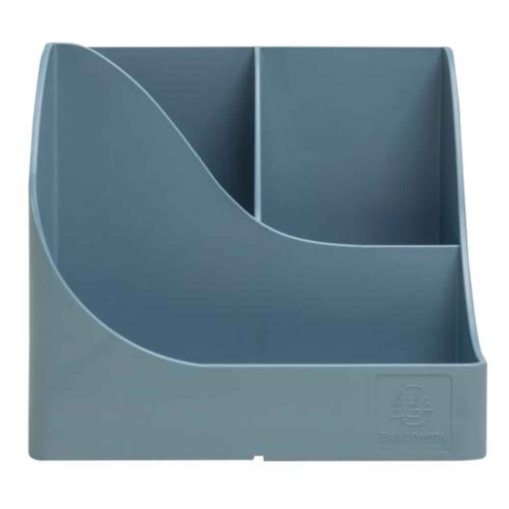 Подставка для ручек "Autentik", пластик, 5 делений, сине-серый - 3