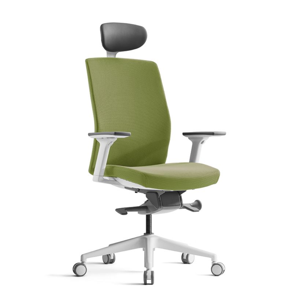 Кресло для руководителя "Bestuhl J2", белая рама