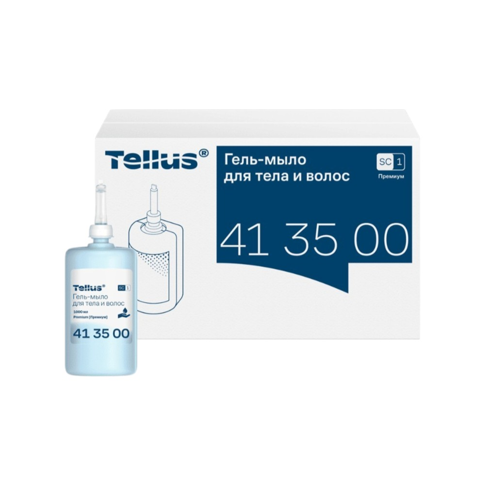 Мыло-гель Tellus Премиум для тела и волос 1 л, SC1