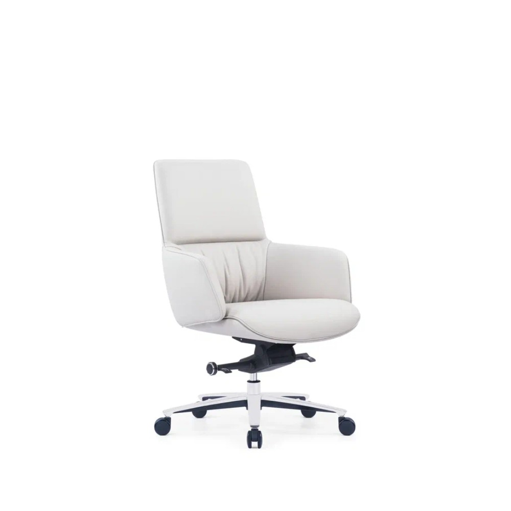 Кресло для руководителя SitZone CH-500B, кожа, алюминий, белый, -30%