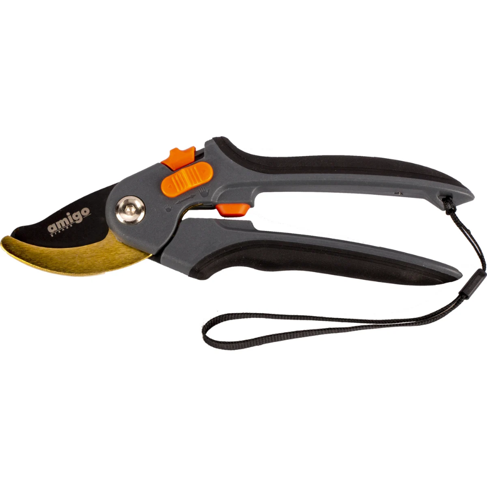 Секатор садовый Amigo Grande 76407, 210 мм, SK5, серый, черный