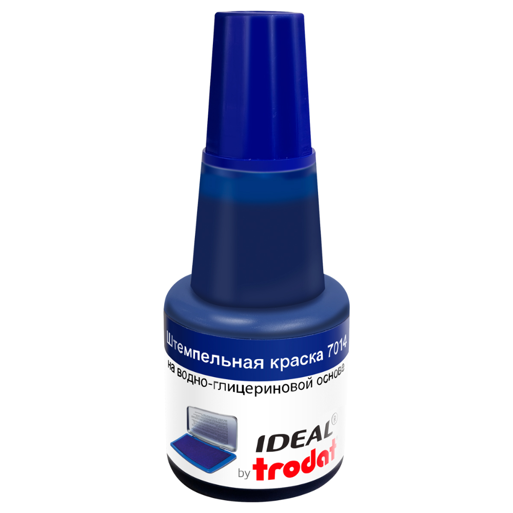 Краска штемпельная "Ideal", 24 мл, синий