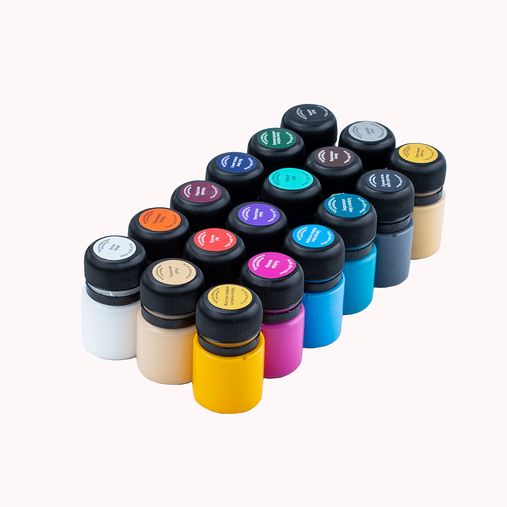 Краска акриловая глянцевая "Декола", набор 18 цветов, 20 мл, банки