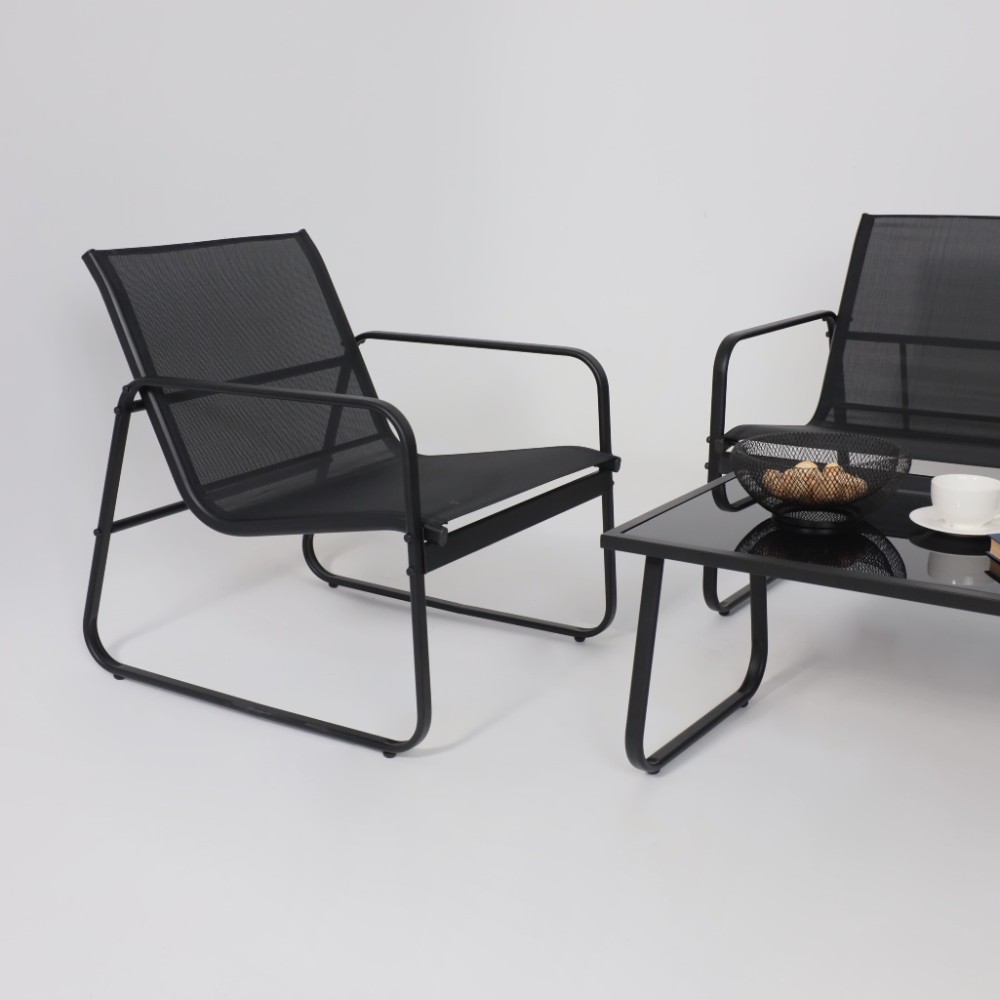 Комплект мебели садовой AksHome VERANDA (кресло 2 шт, диван 1 шт, стол 1 шт), черный - 23