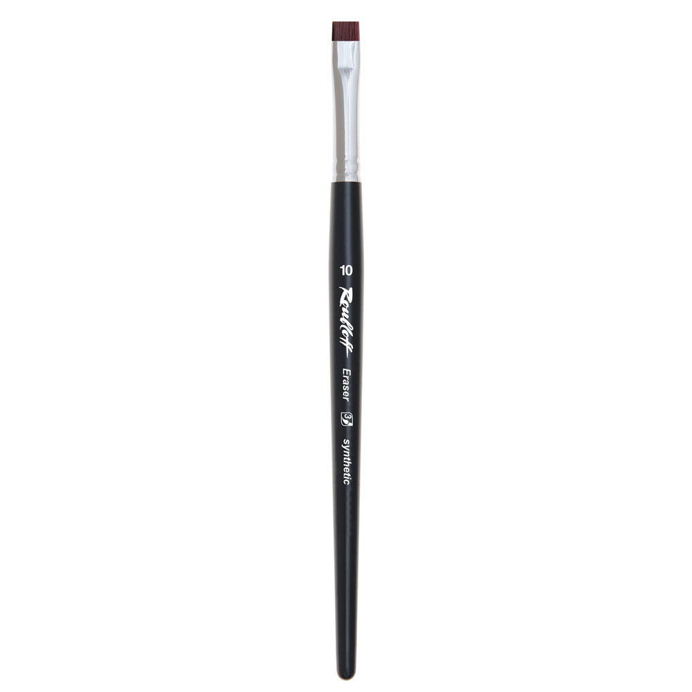 Кисть "Roubloff Eraser", синтетика, плоская, на короткой ручке №10