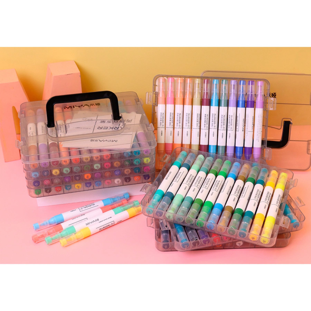 Маркеры художественные двухсторонние "Himi Miya", акриловые, набор, 36 цветов